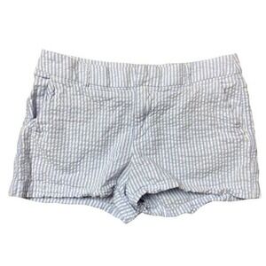 LOGG H&M 100% Cotton Blue & White Pinstripe Striped Shorts Women’s 6